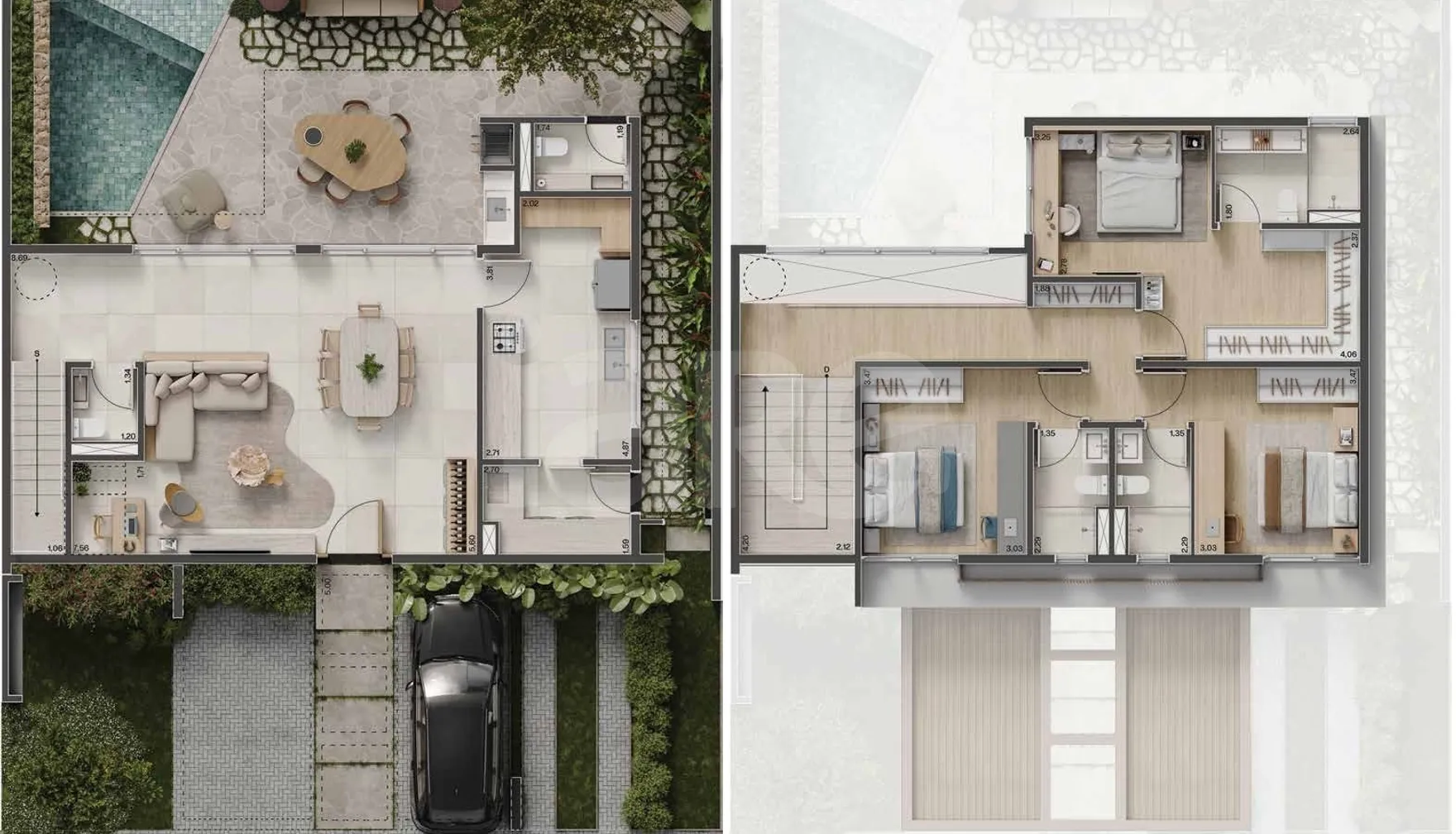 Planta — Casa em Condomínio 187,66 m²