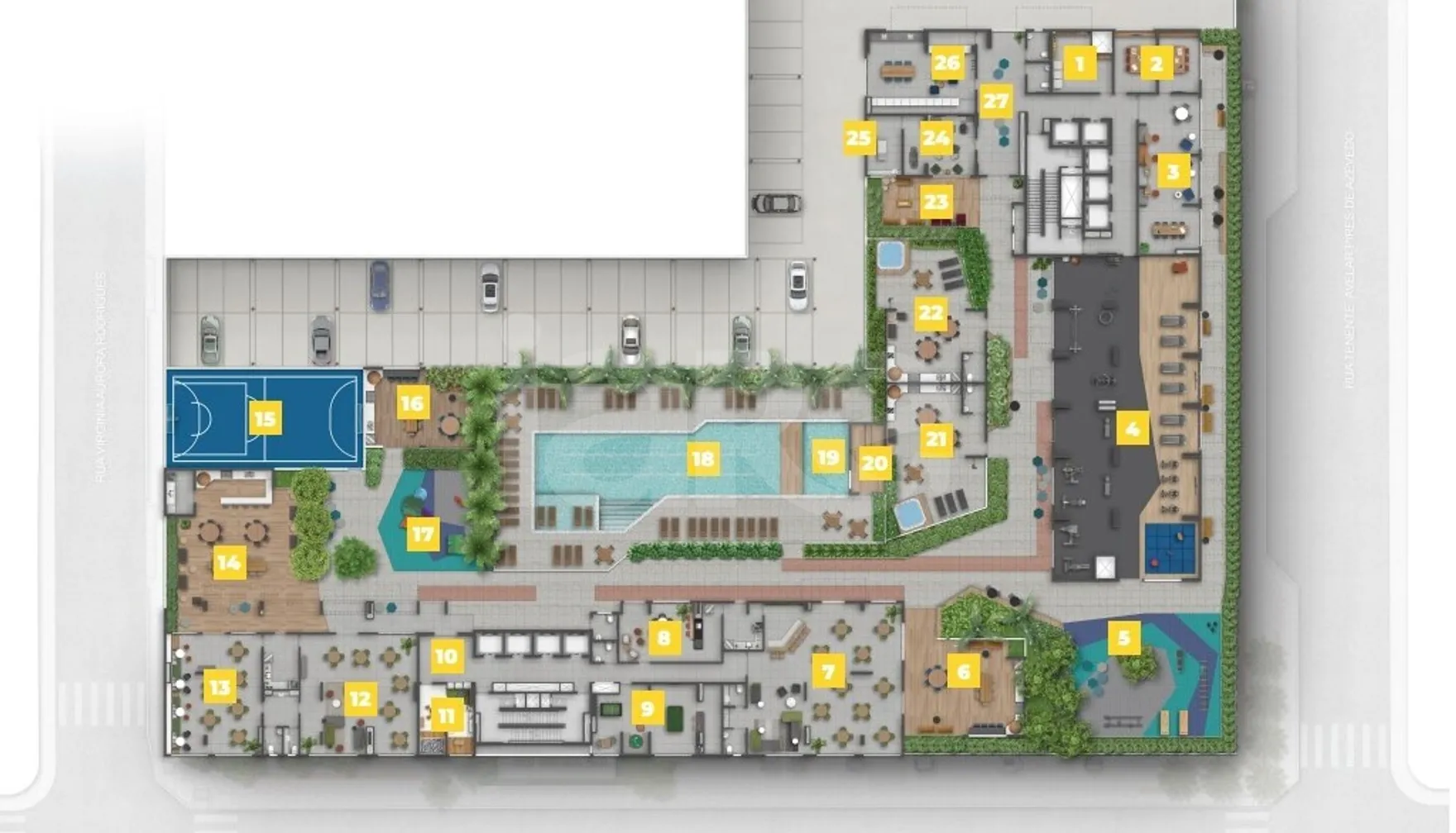 Planta — Pavimento lazer