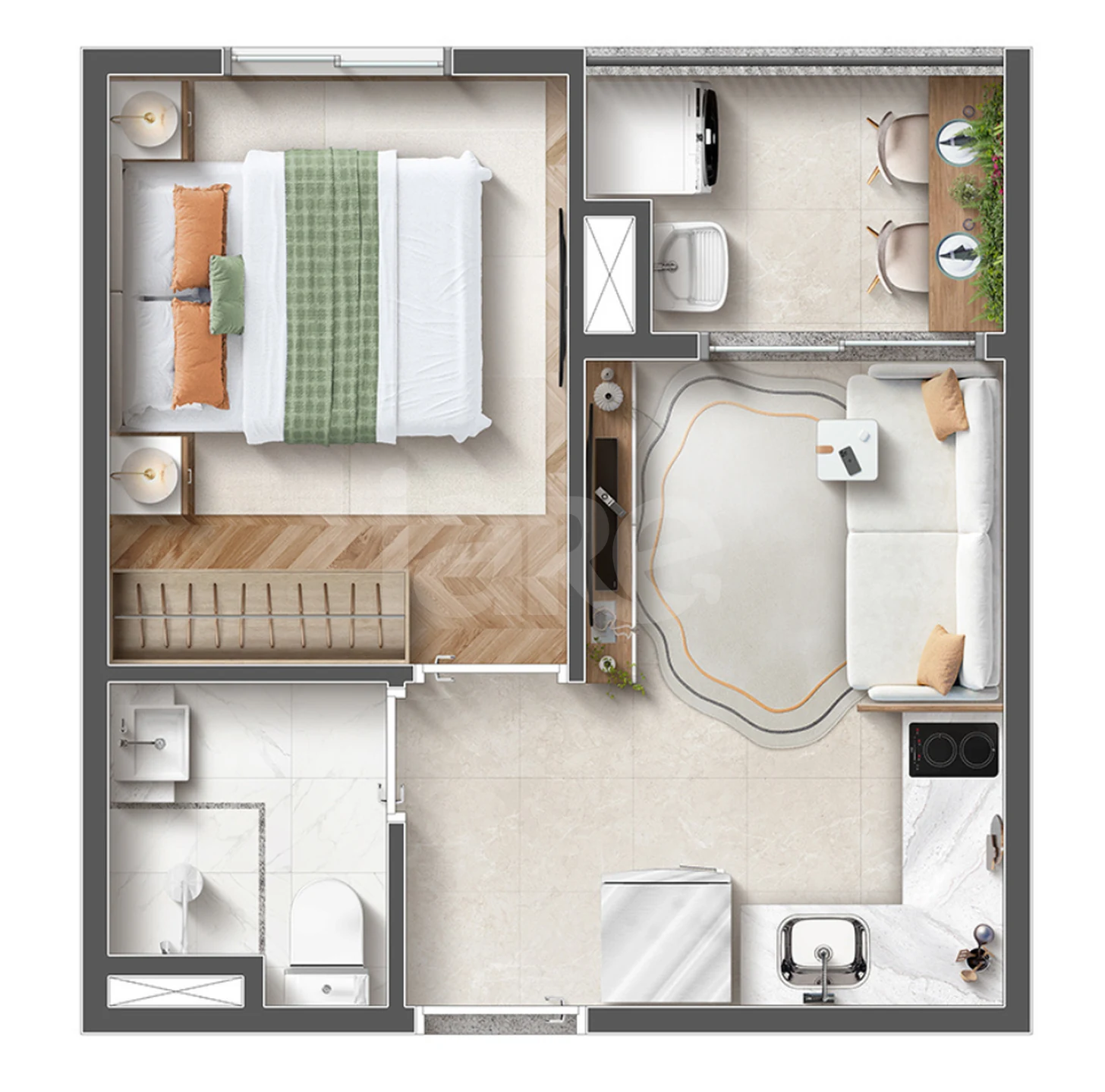 Planta — Apartamento 25 m²