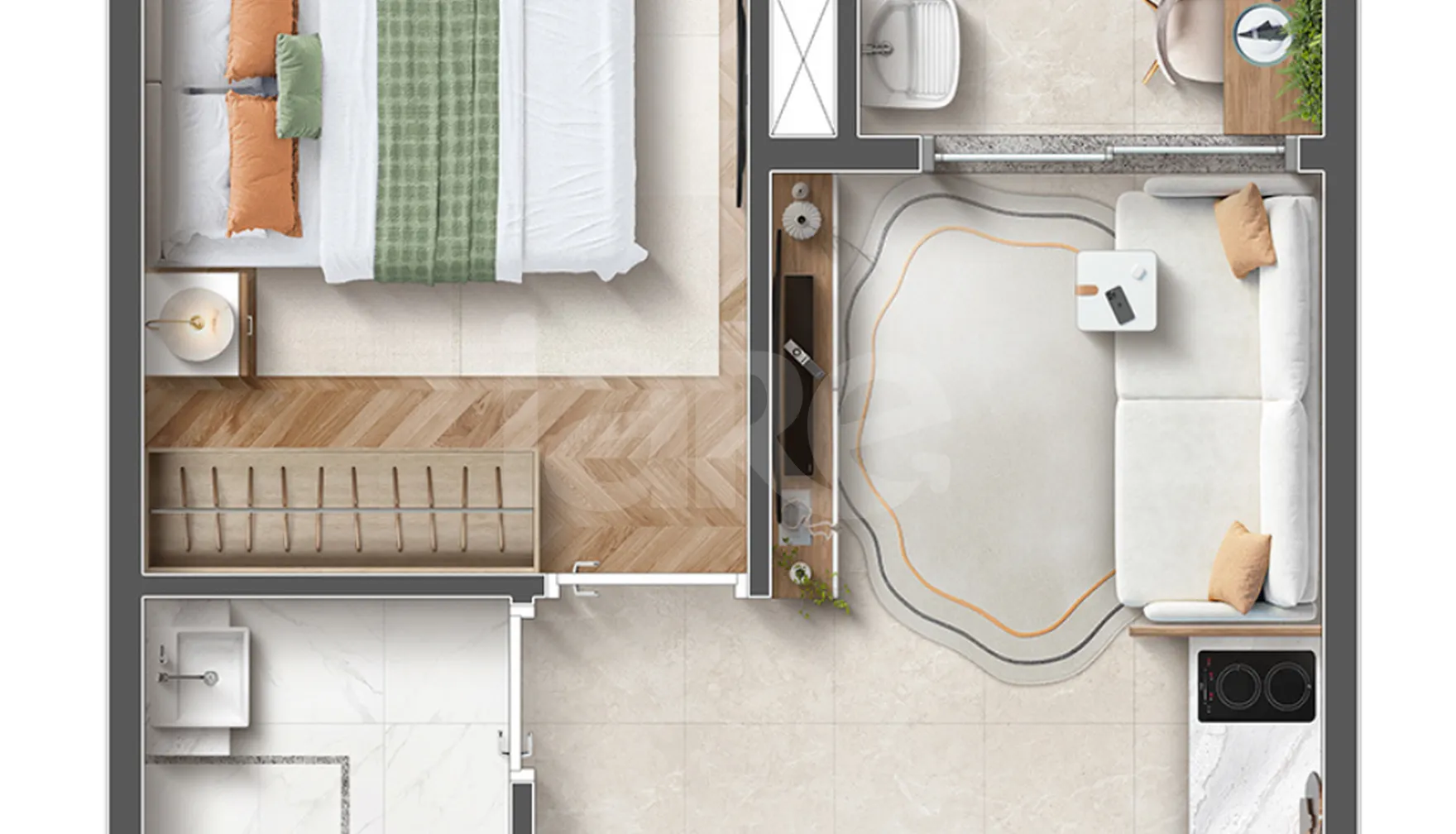 Planta — Apartamento 25 m²