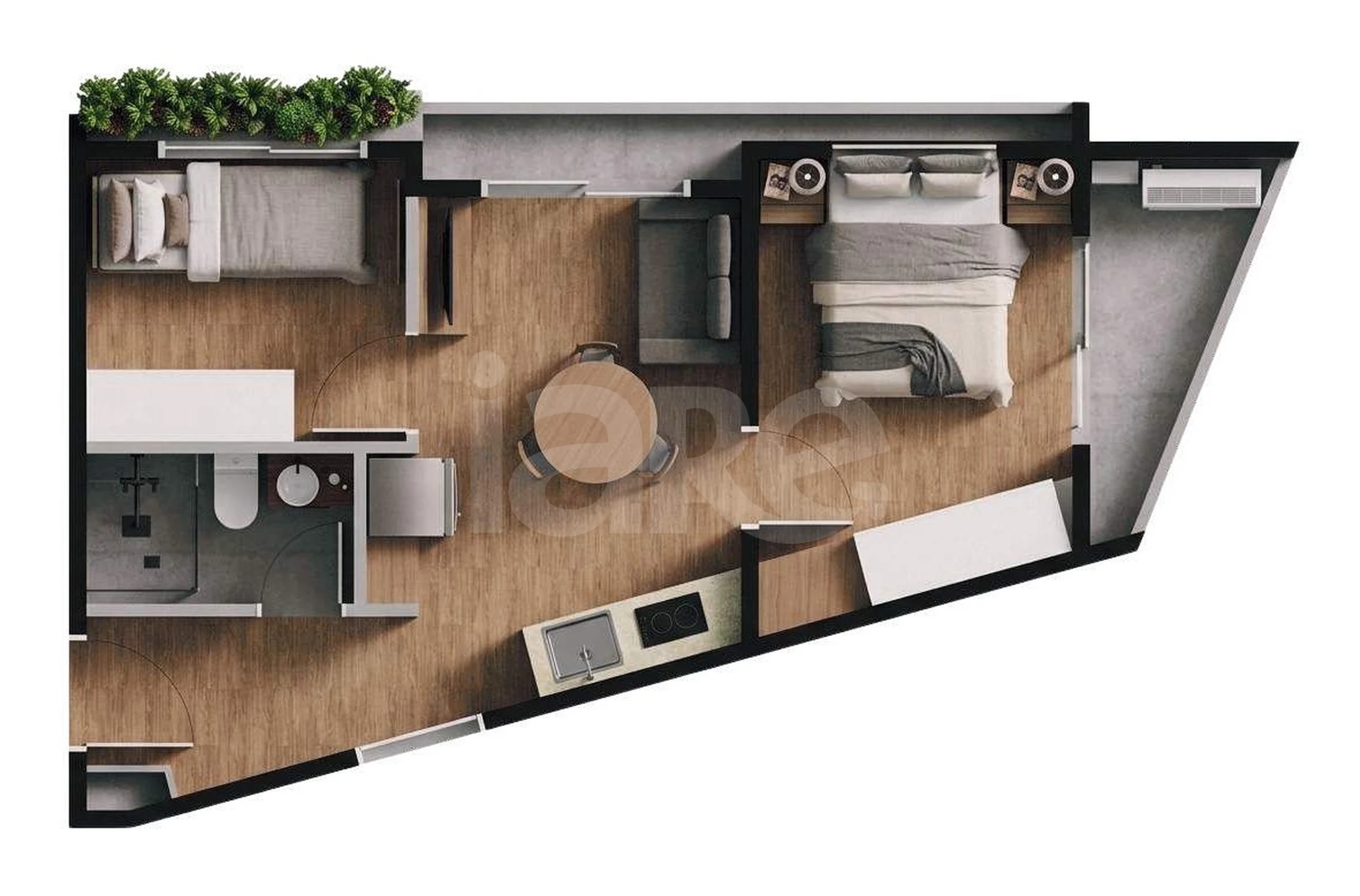 Planta — Garden 51,45 m²