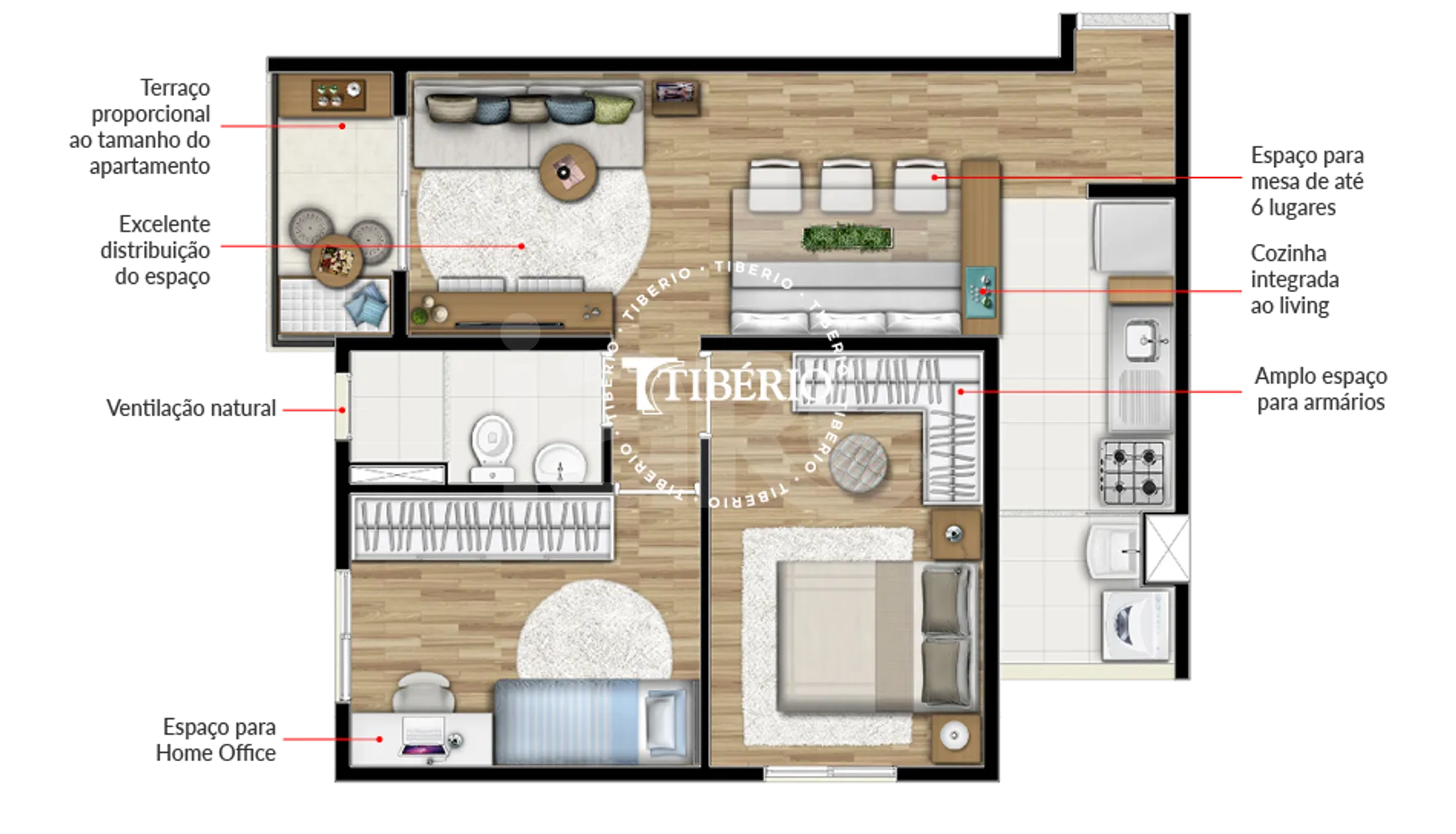 Planta — Apartamento 60 m²