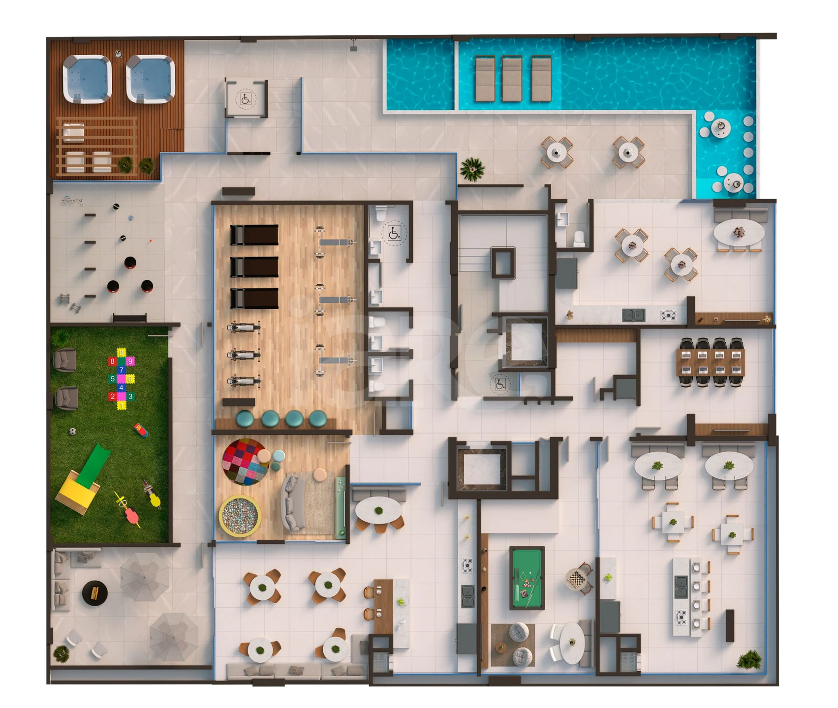 Planta — Pavimento lazer