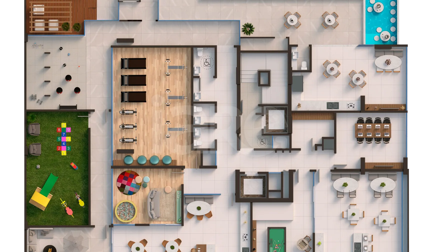 Planta — Pavimento lazer
