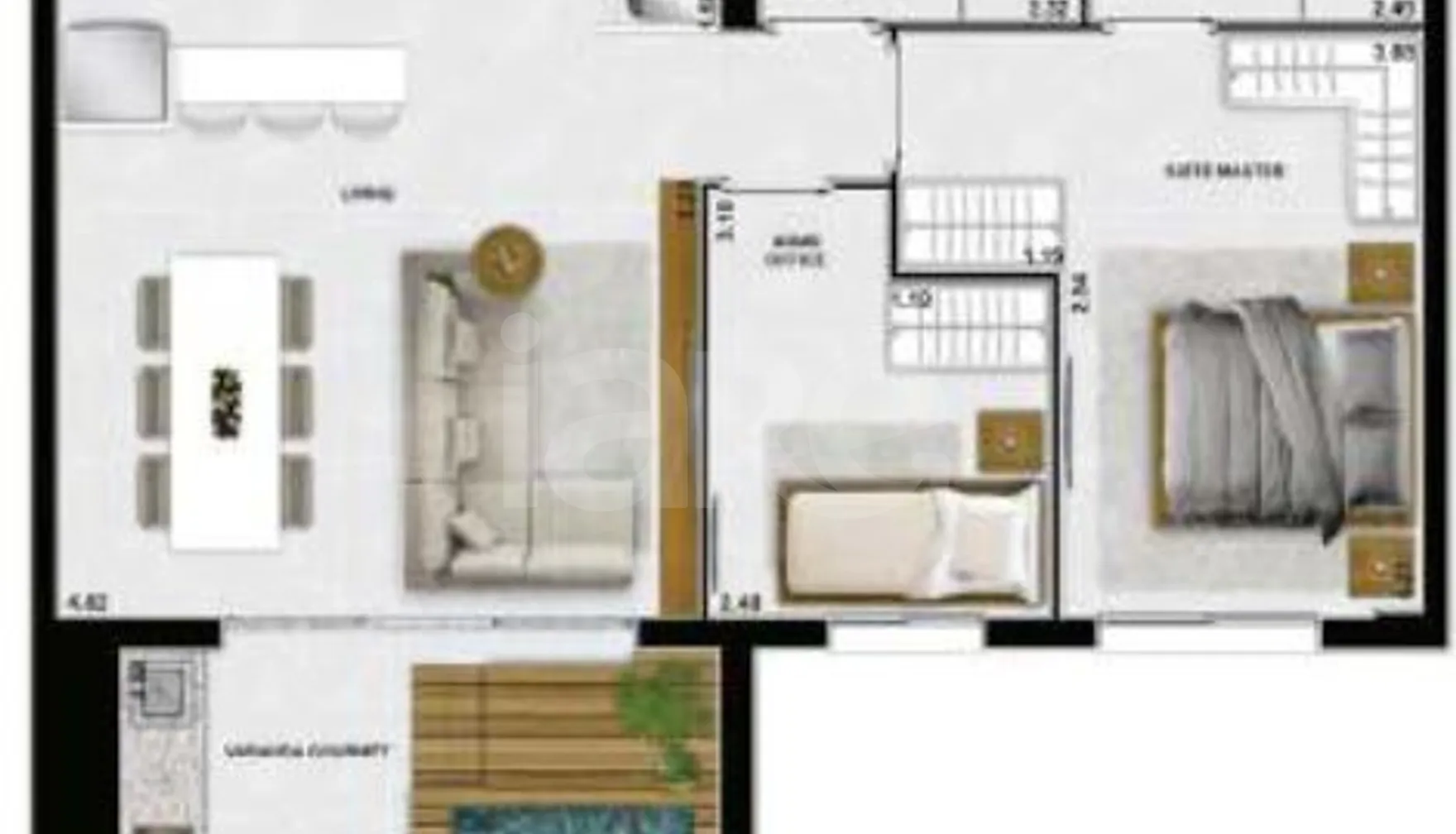 Planta — Apartamento 81,67 m²