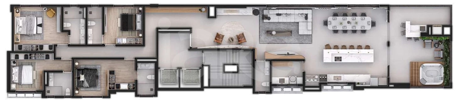 Planta — Cobertura Horizontal 261,53 m²
