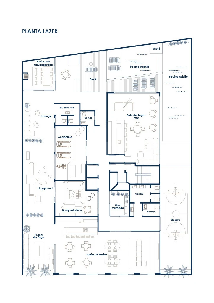 Planta — Pavimento lazer