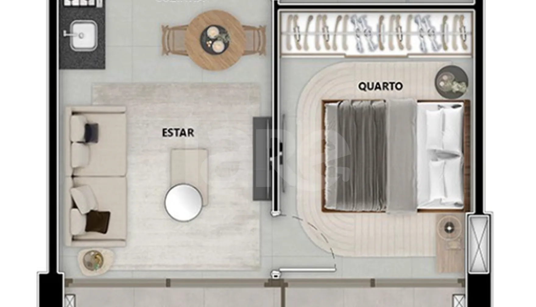 Planta — Apartamento 36,14 m²