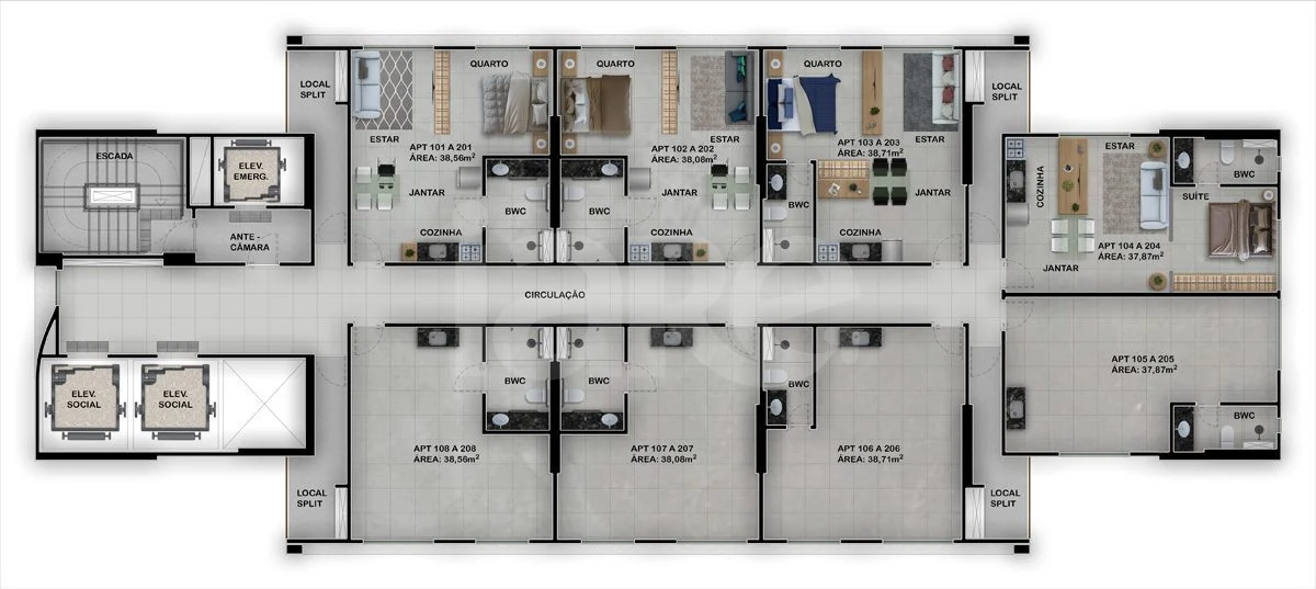 Planta — Pavimento 1