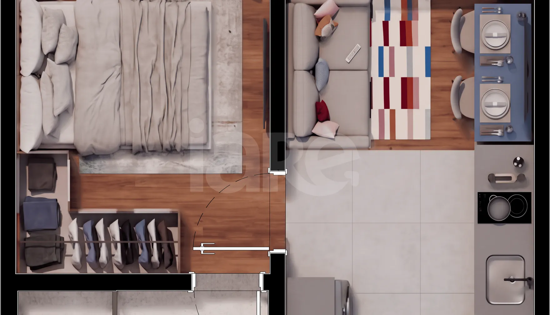 Planta — Apartamento 25,17 m²