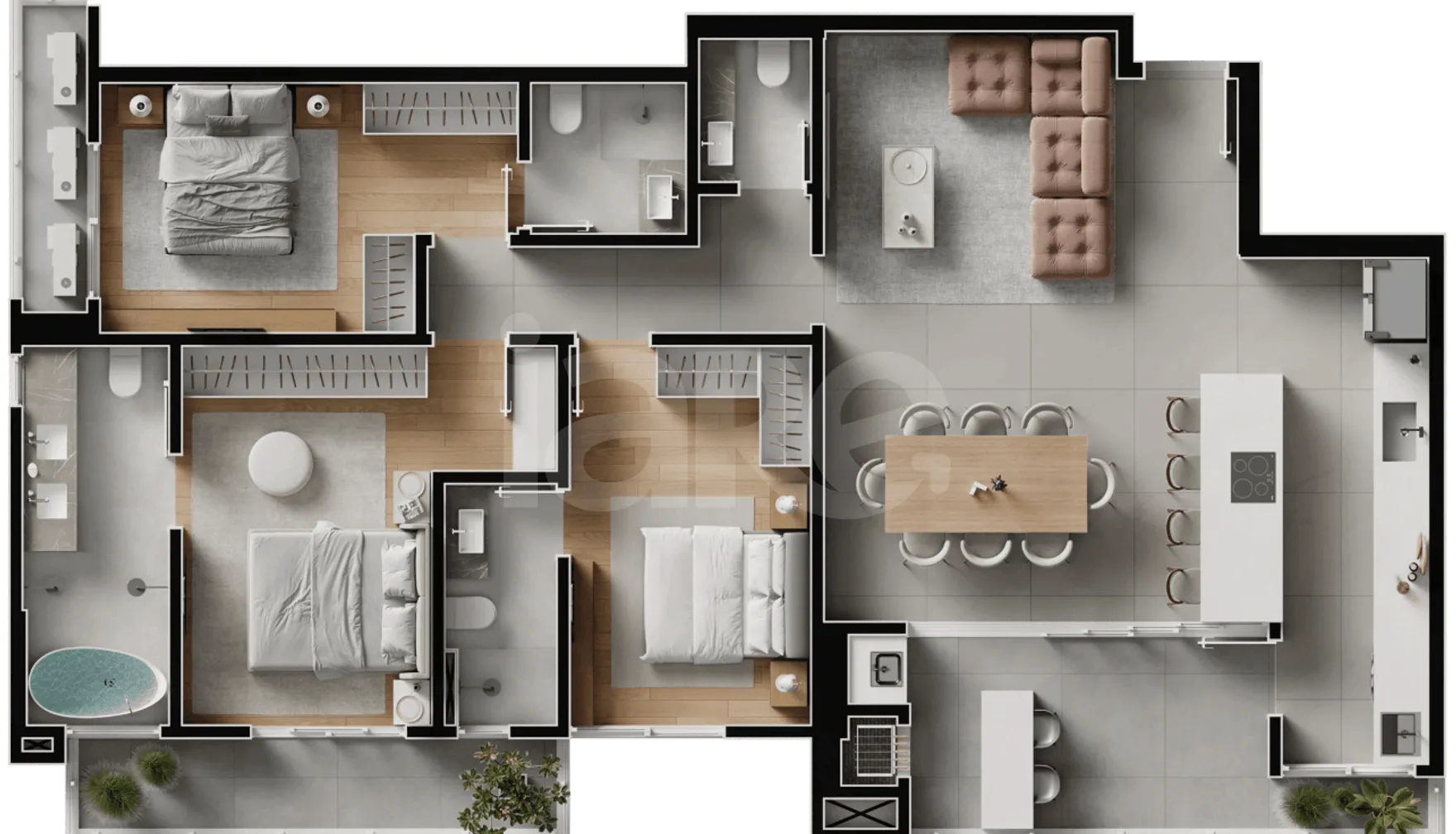 Planta — Garden 145 m²
