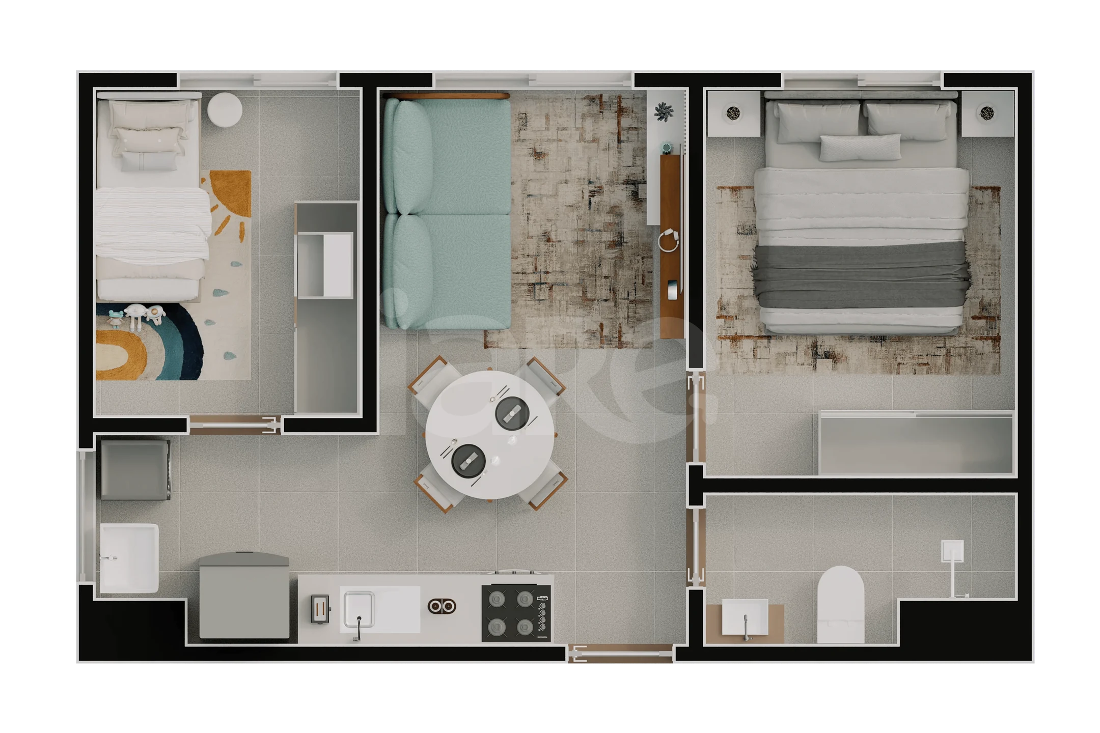 Planta — Apartamento 32,44 m²
