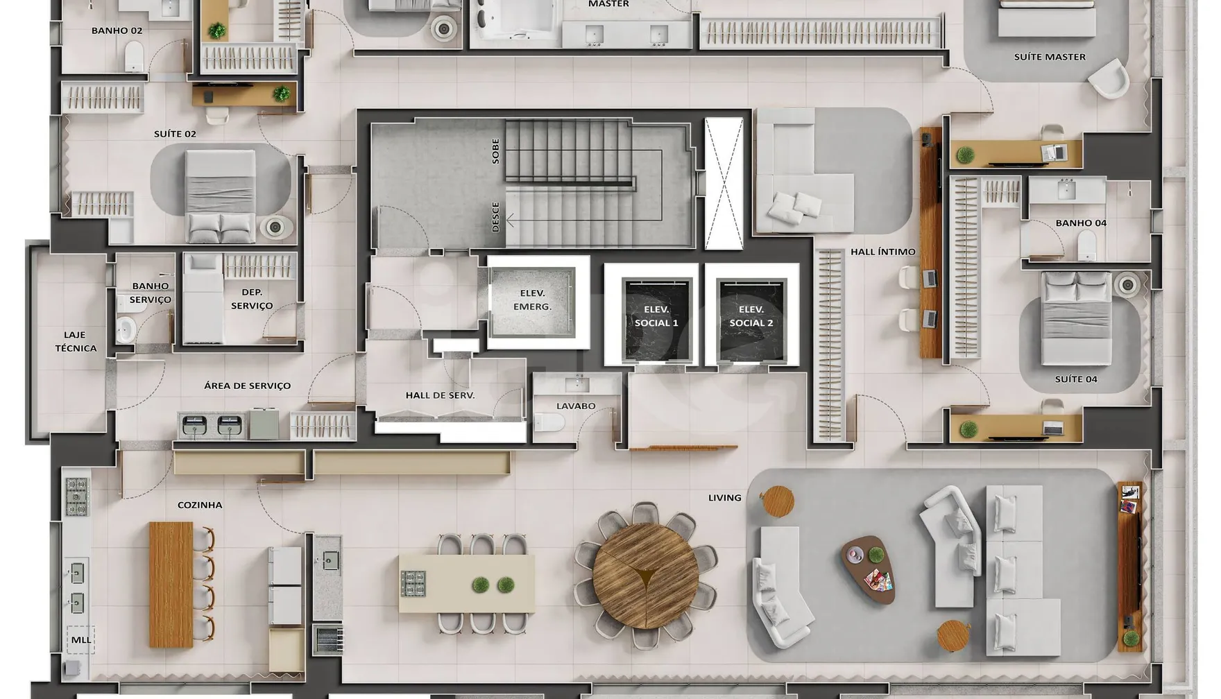 Planta — Apartamento 393 m²