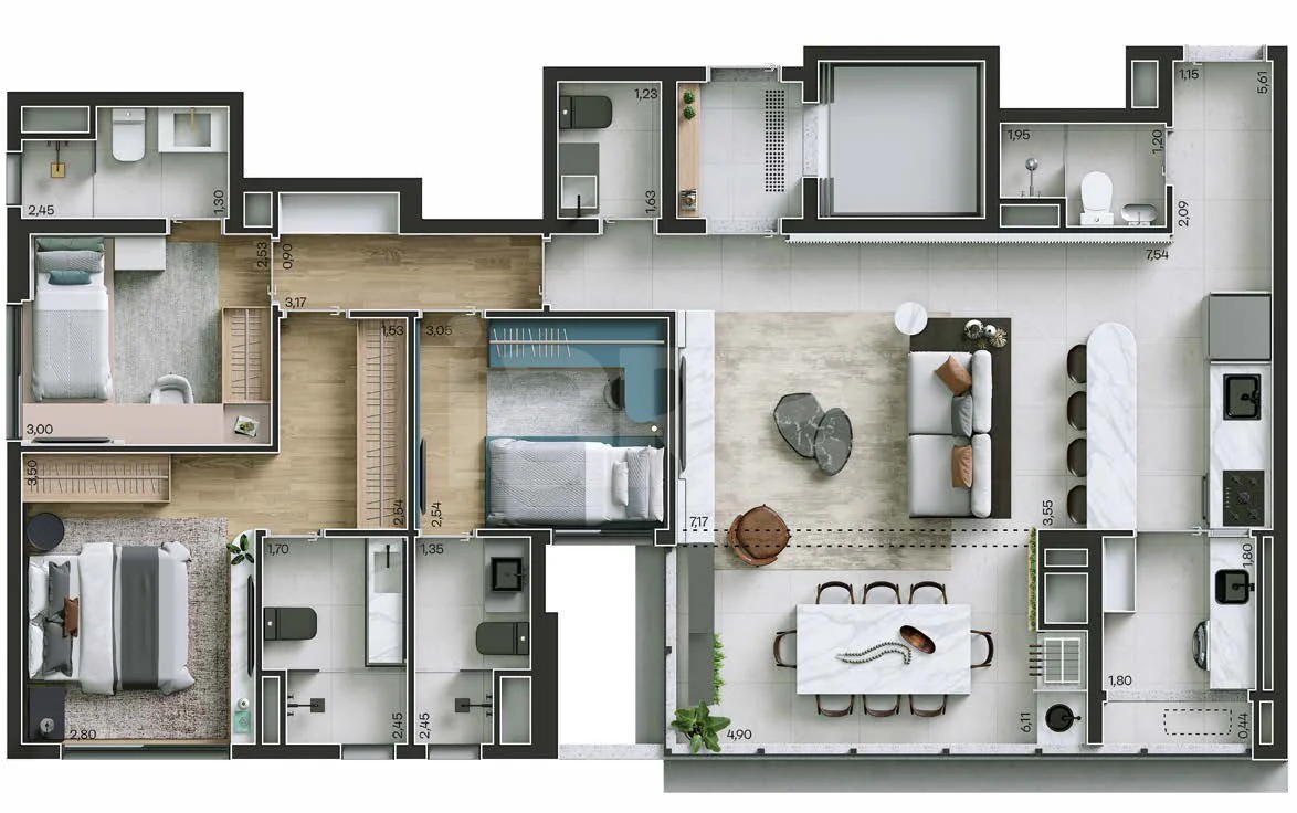Planta — Garden 114,02 m²