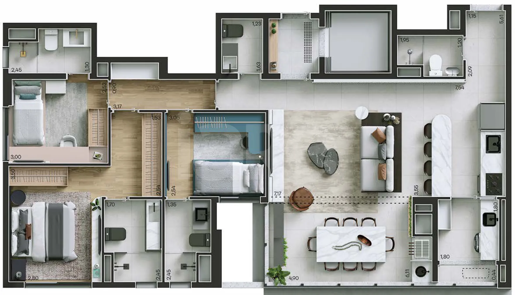 Planta — Garden 114,02 m²