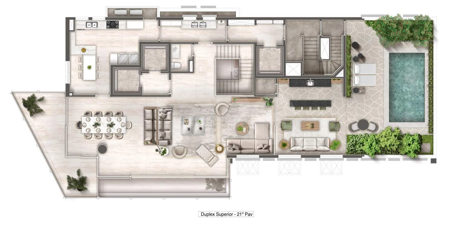 Planta — Cobertura Duplex 559,36 m²