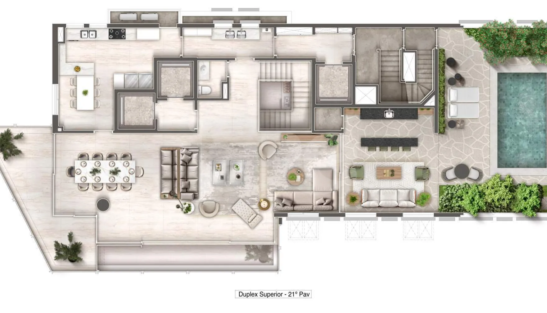 Planta — Cobertura Duplex 559,36 m²