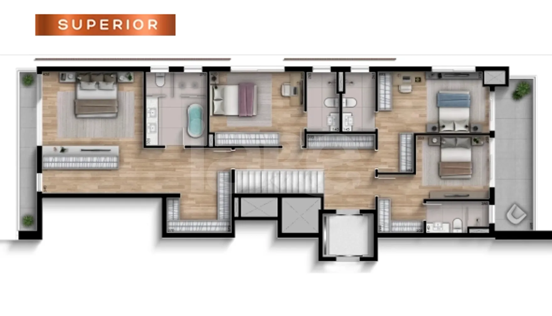 Planta — Cobertura Duplex 302,95 m²
