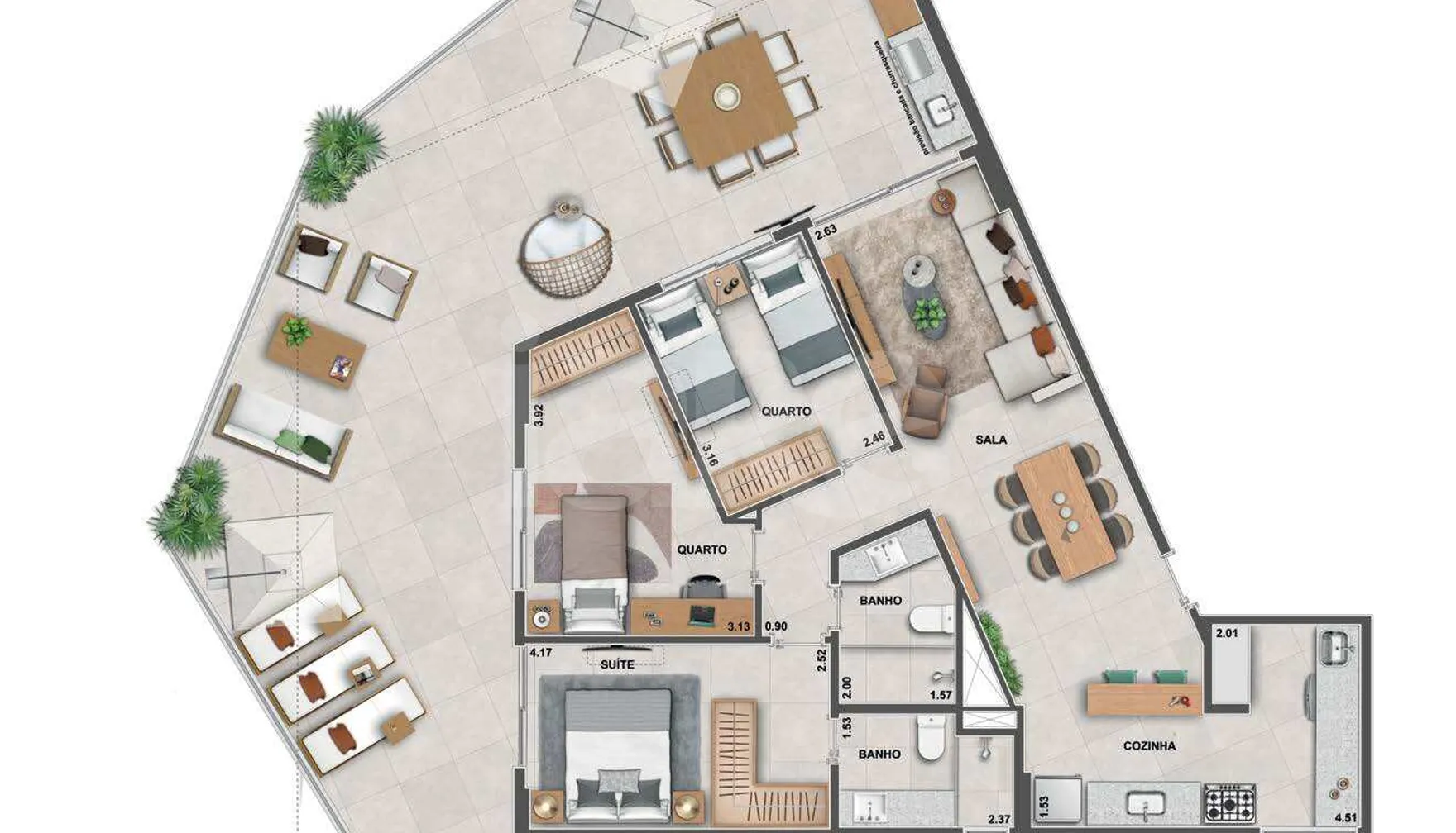 Planta — Garden 183,74 m²