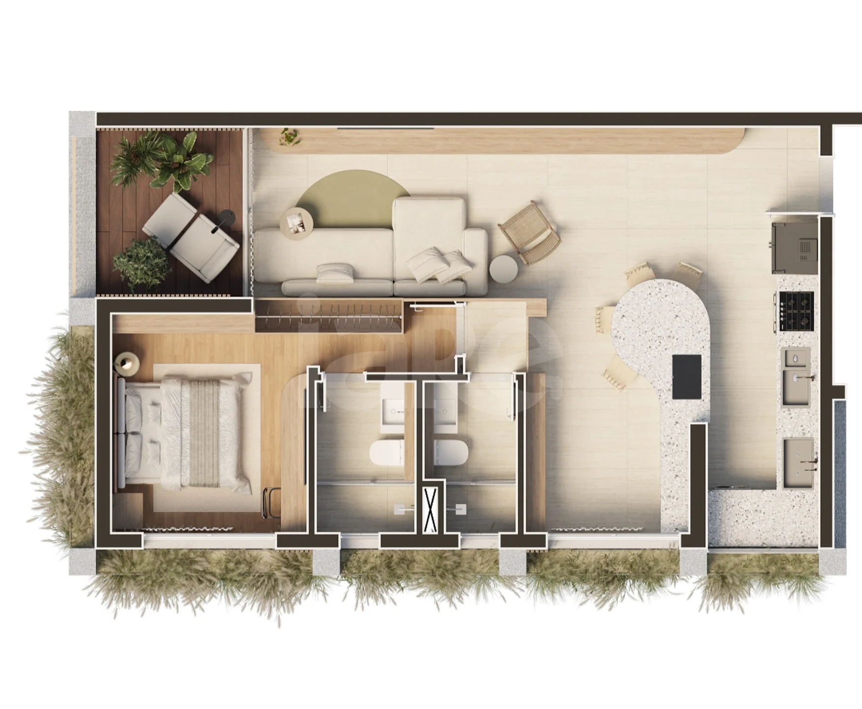 Planta — Apartamento 71,89 m²