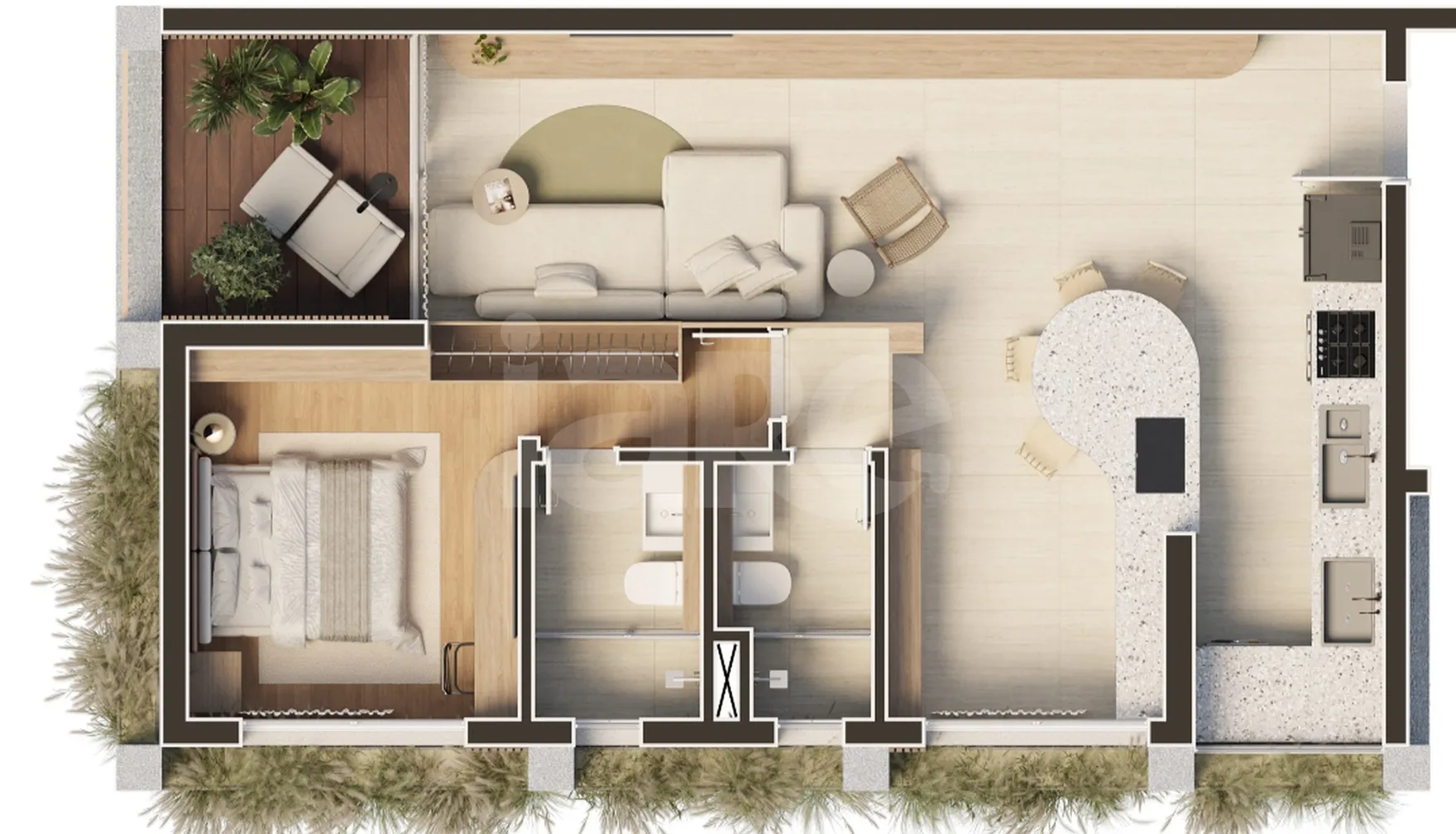 Planta — Apartamento 71,89 m²