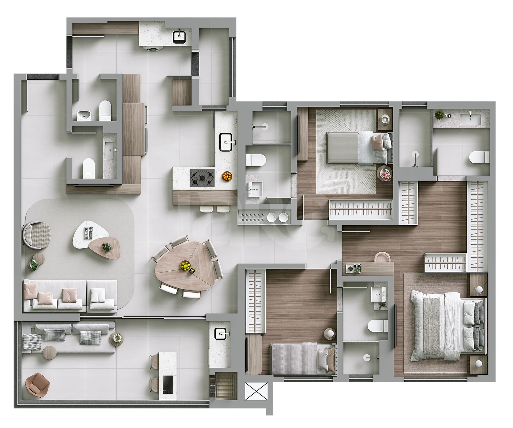 Planta — Apartamento 127,59 m²