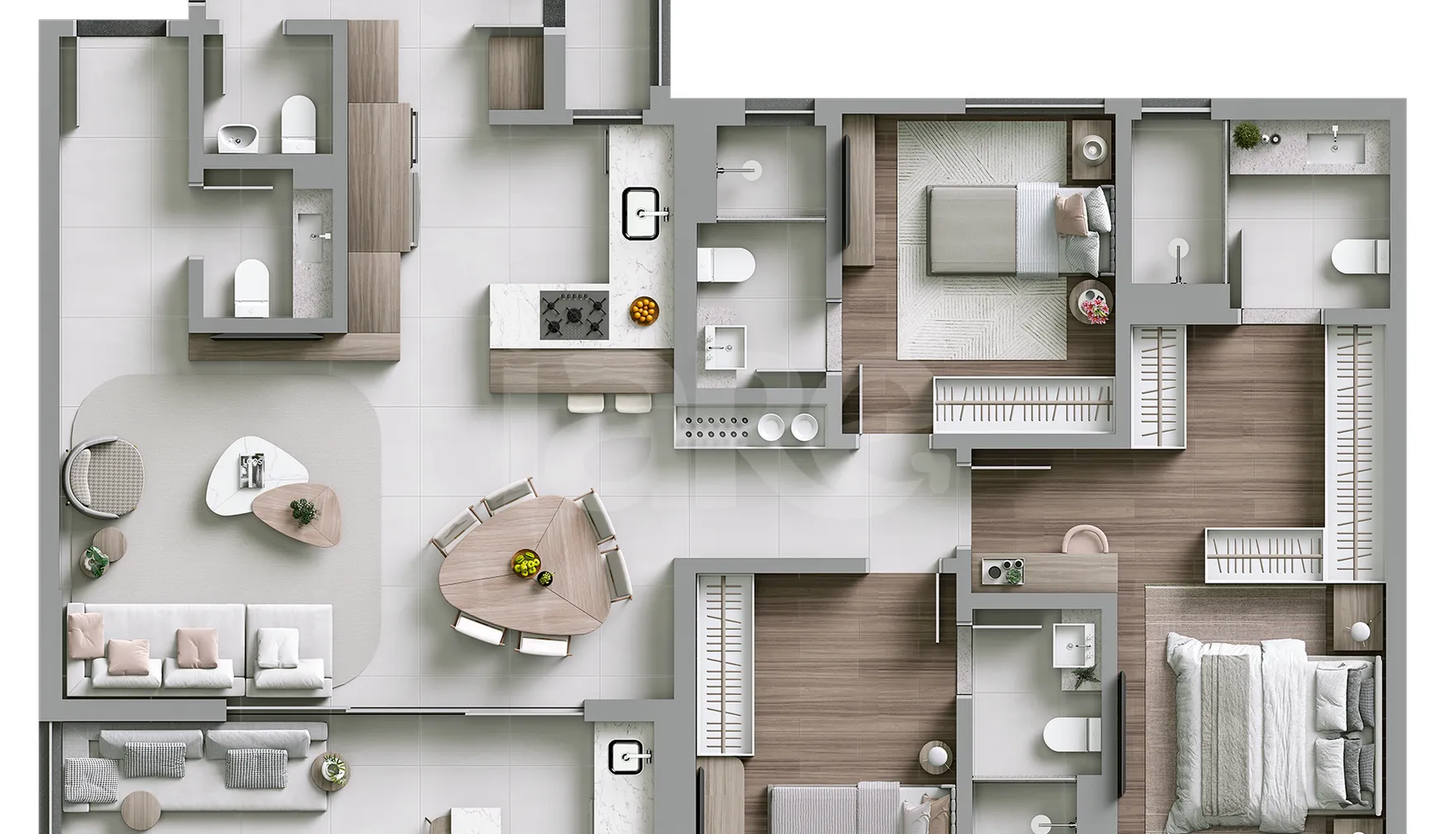 Planta — Apartamento 127,59 m²