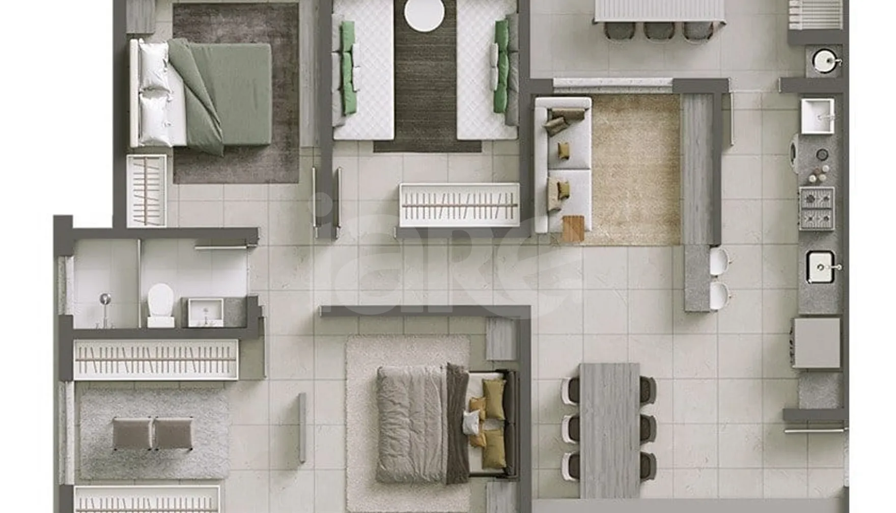 Planta — Garden 96,97 m²