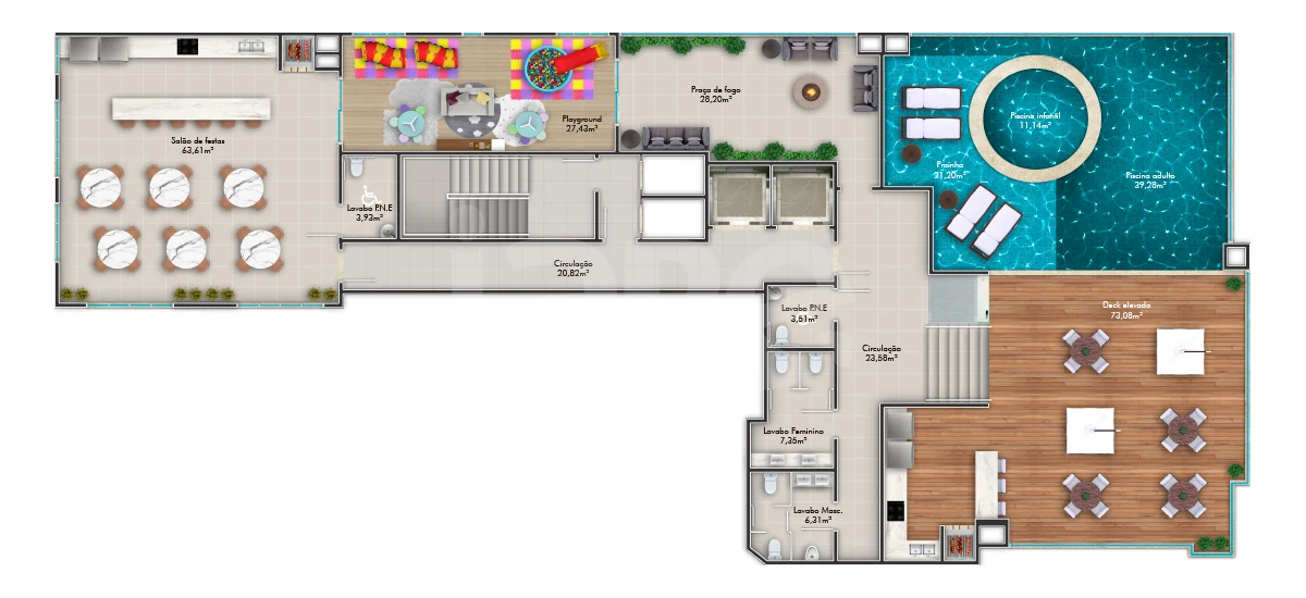 Planta — Pavimento lazer 1