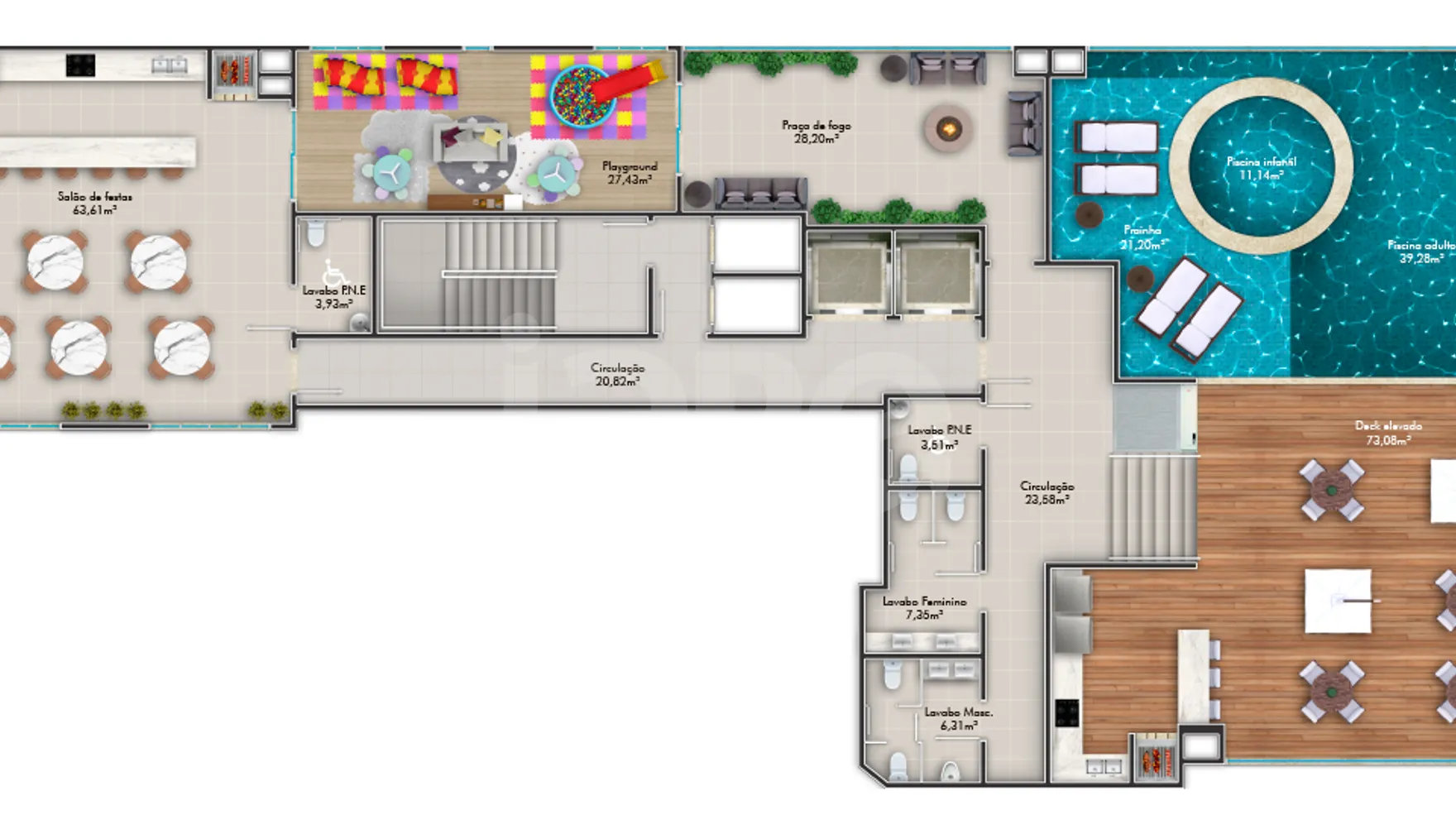 Planta — Pavimento lazer 1