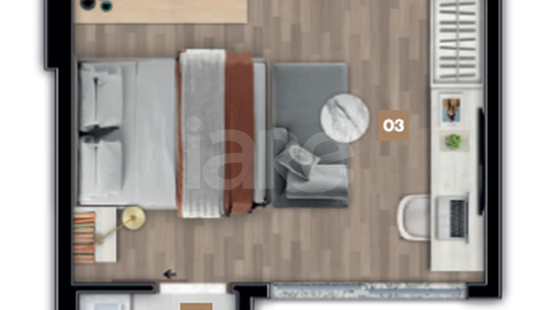 Planta — Studio 20 m²