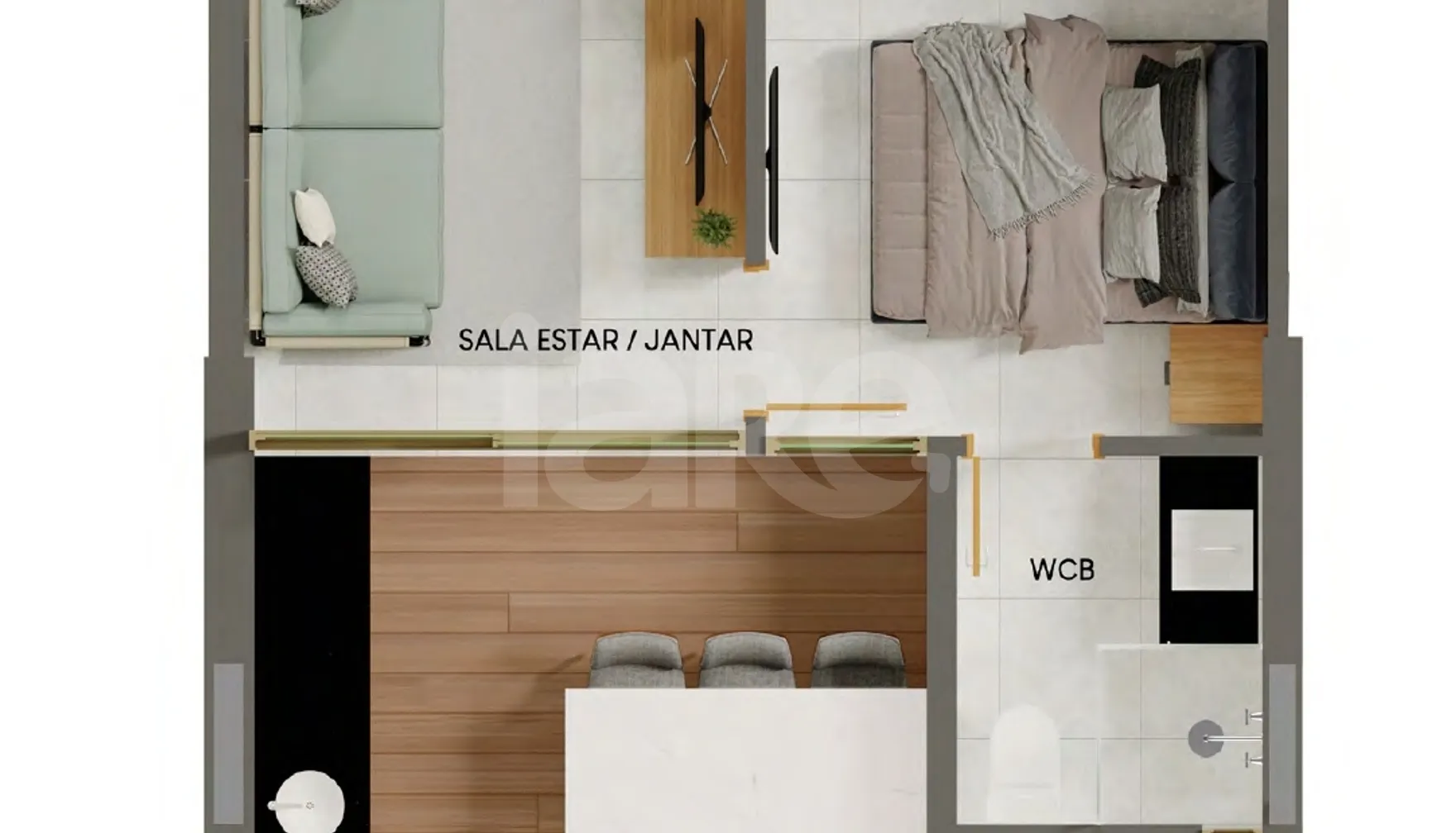 Planta — Garden 64,57 m²