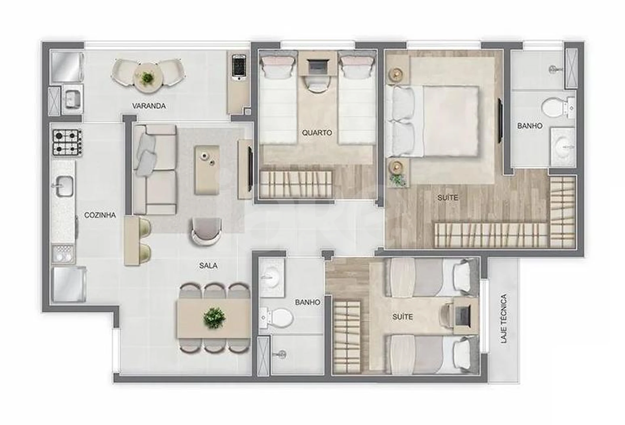 Planta — Garden 69,43 m²