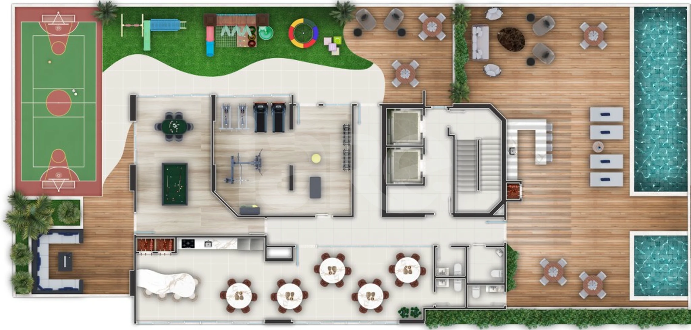 Planta — Pavimento lazer