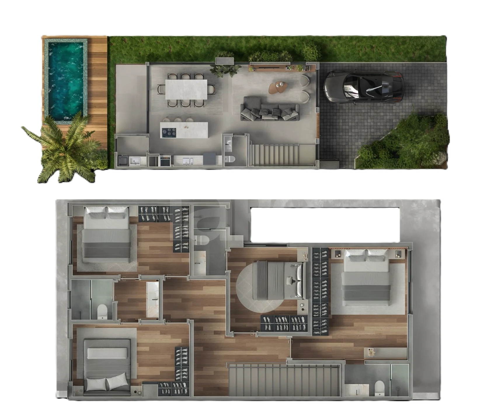 Planta — Casa em Condomínio 155 m²