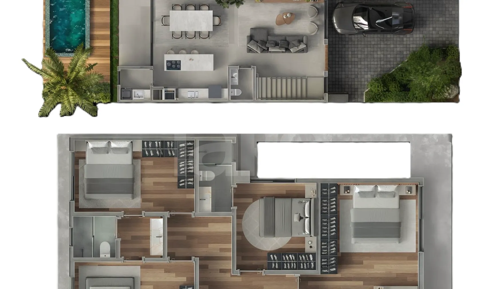 Planta — Casa em Condomínio 155 m²