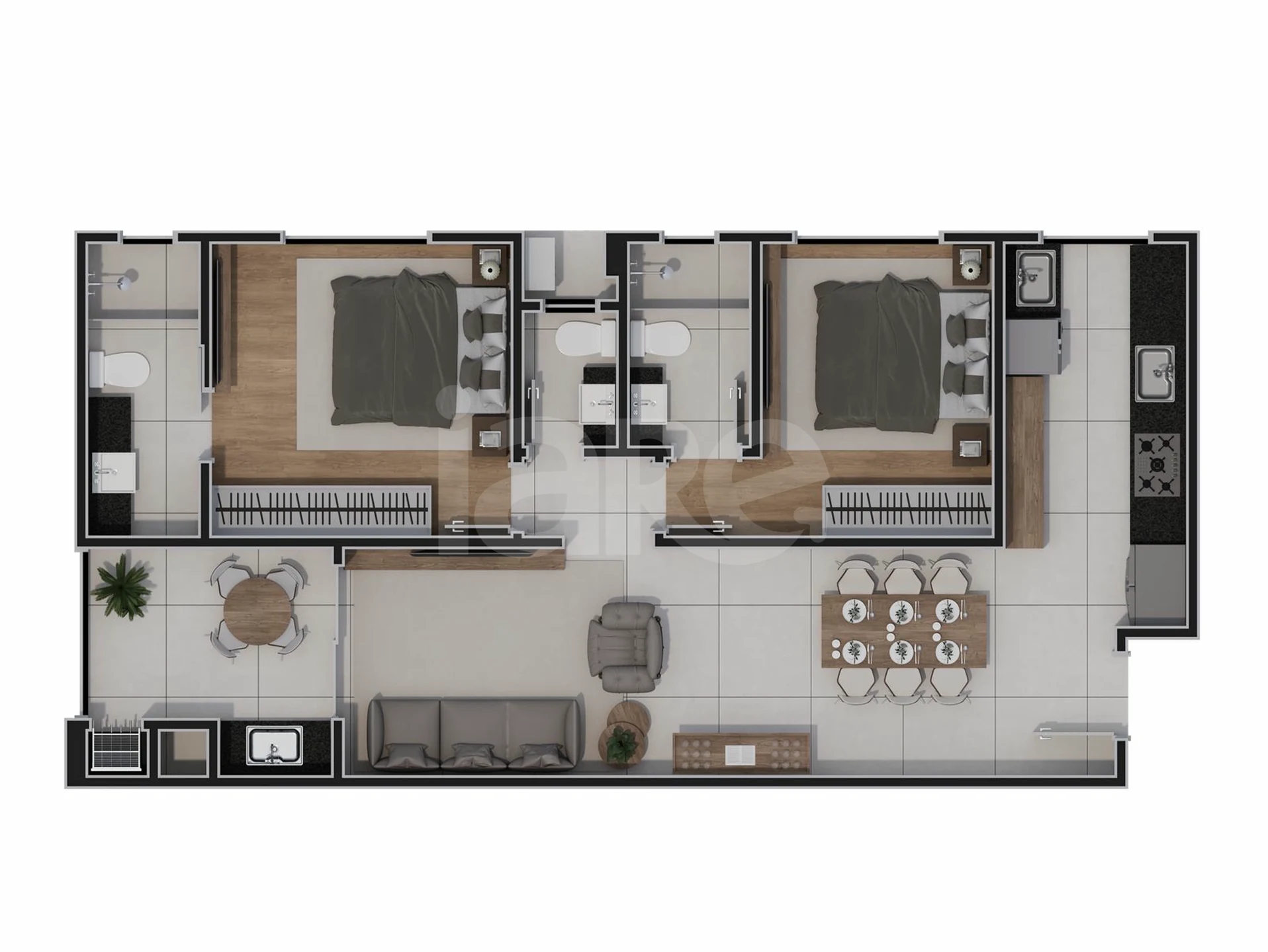 Planta — Apartamento 72,06 m²