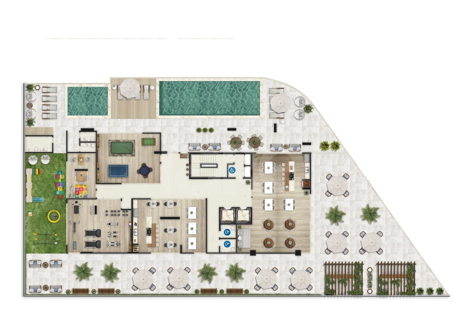 Planta — Pavimento lazer
