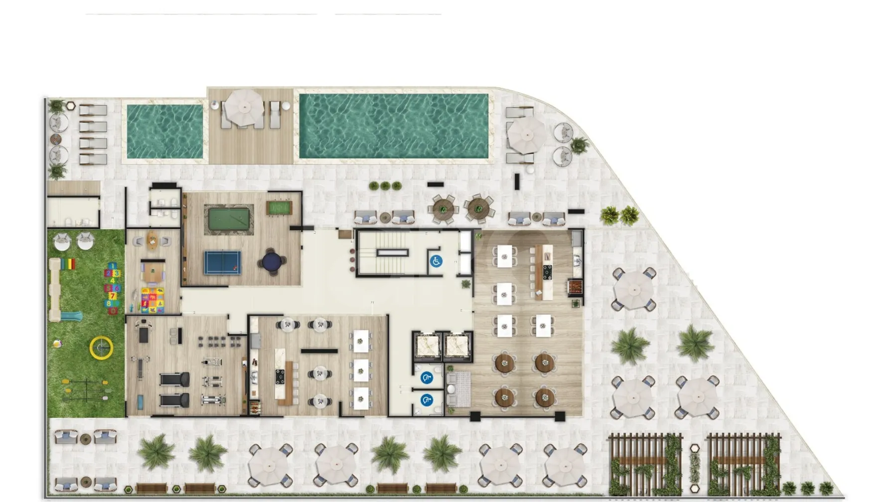 Planta — Pavimento lazer