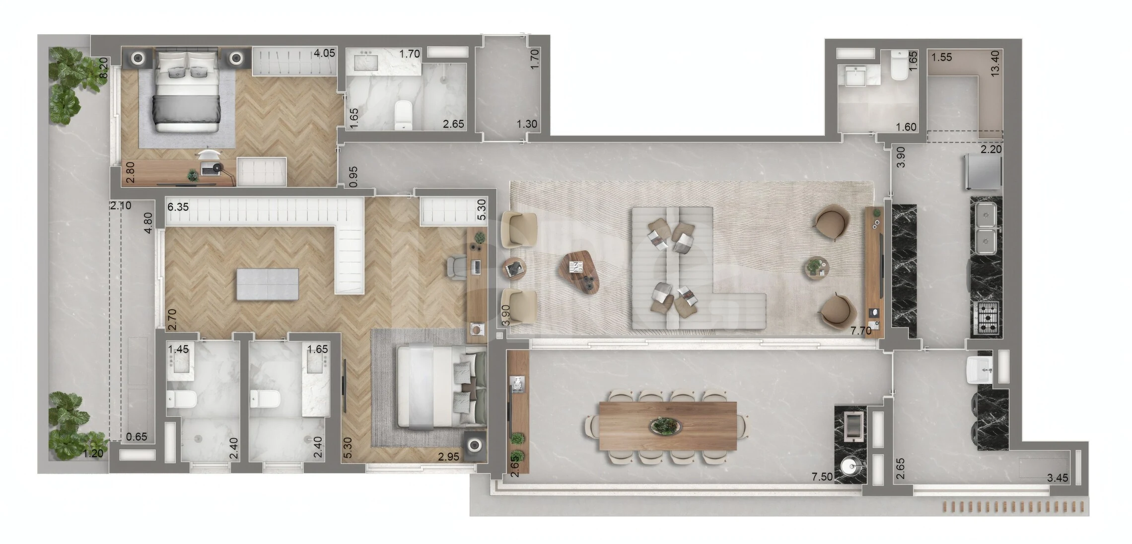 Planta — Garden 165 m²