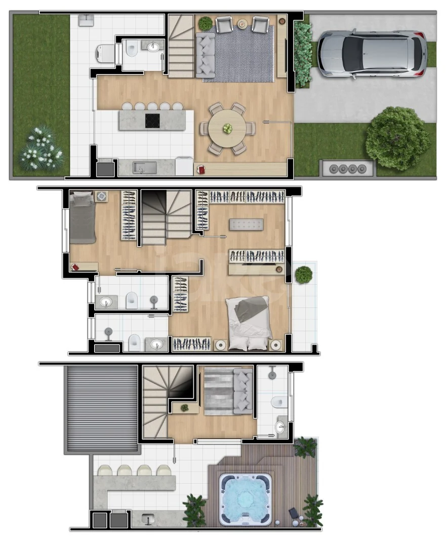 Planta — Casa em Condomínio 112 m²