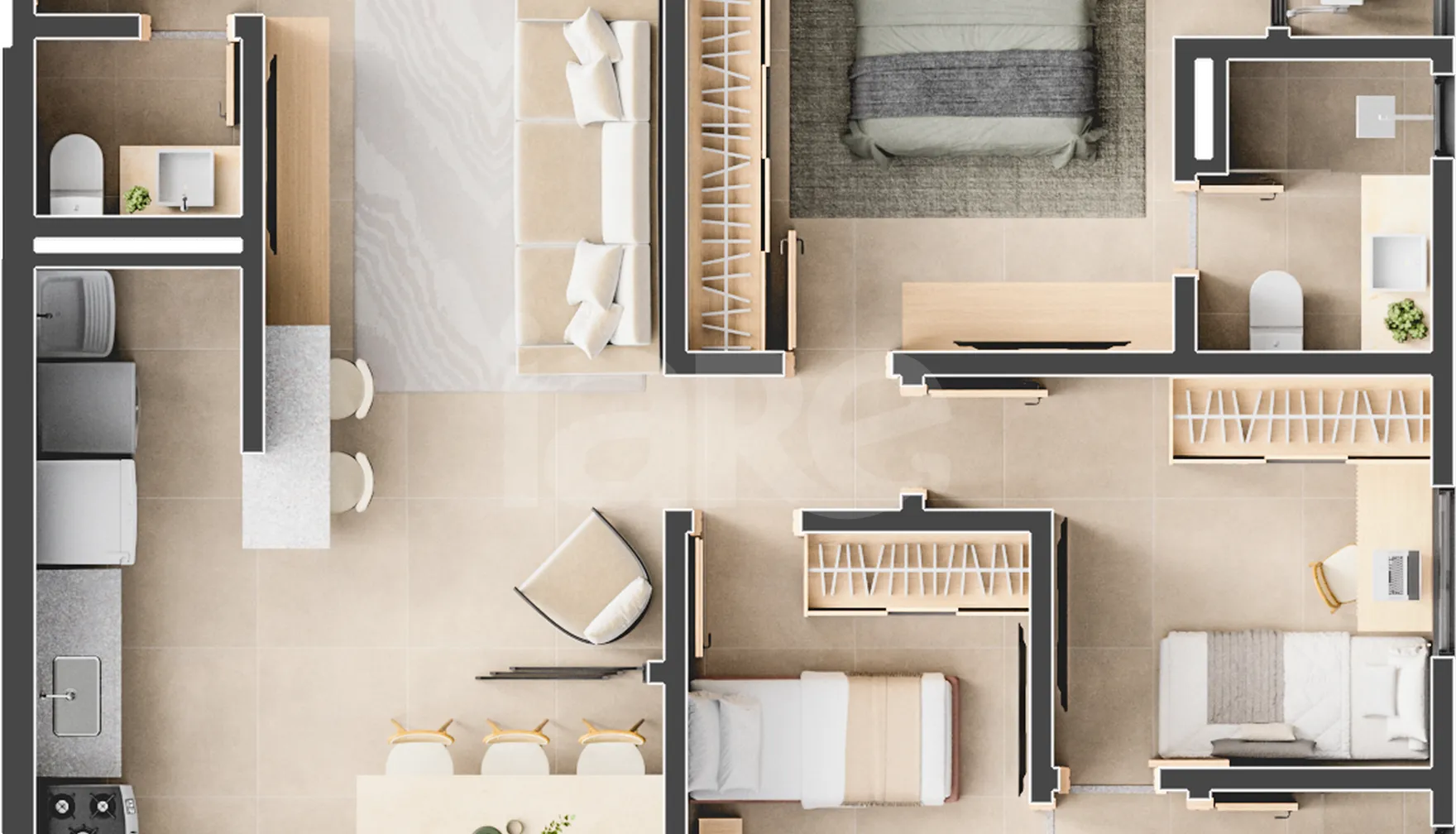 Planta — Apartamento 82,32 m²