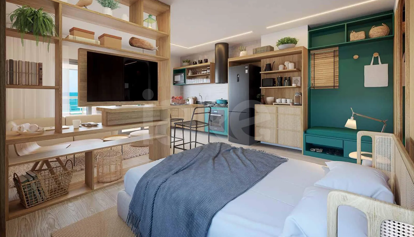 Alma Ipanema - Studio com 58,33 m², em Ipanema — foto 2