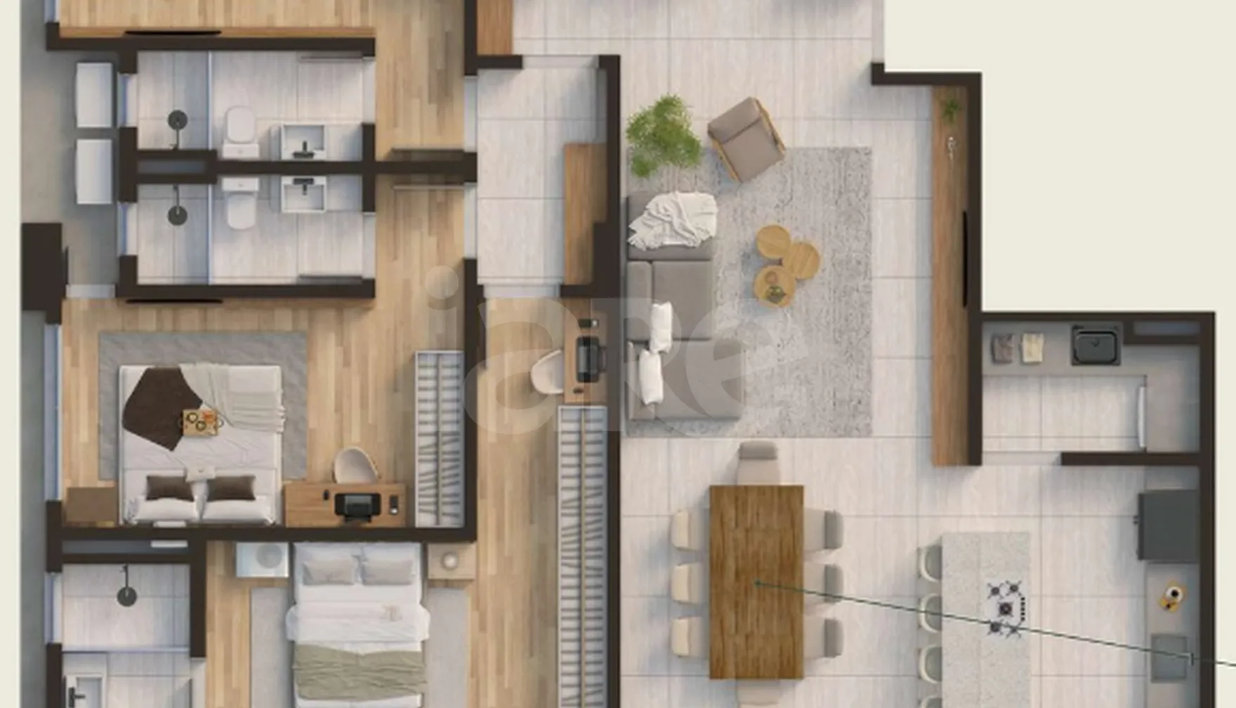 Planta — Apartamento 139 m²