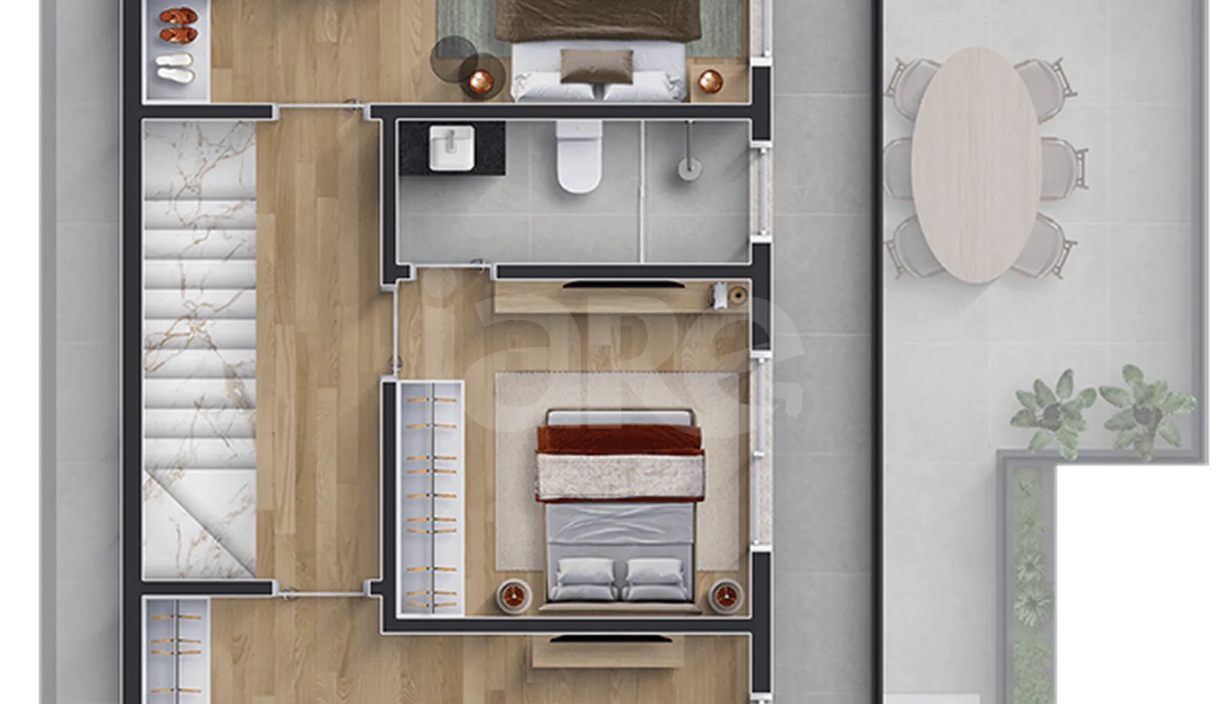 Planta — Cobertura Duplex 192,74 m²