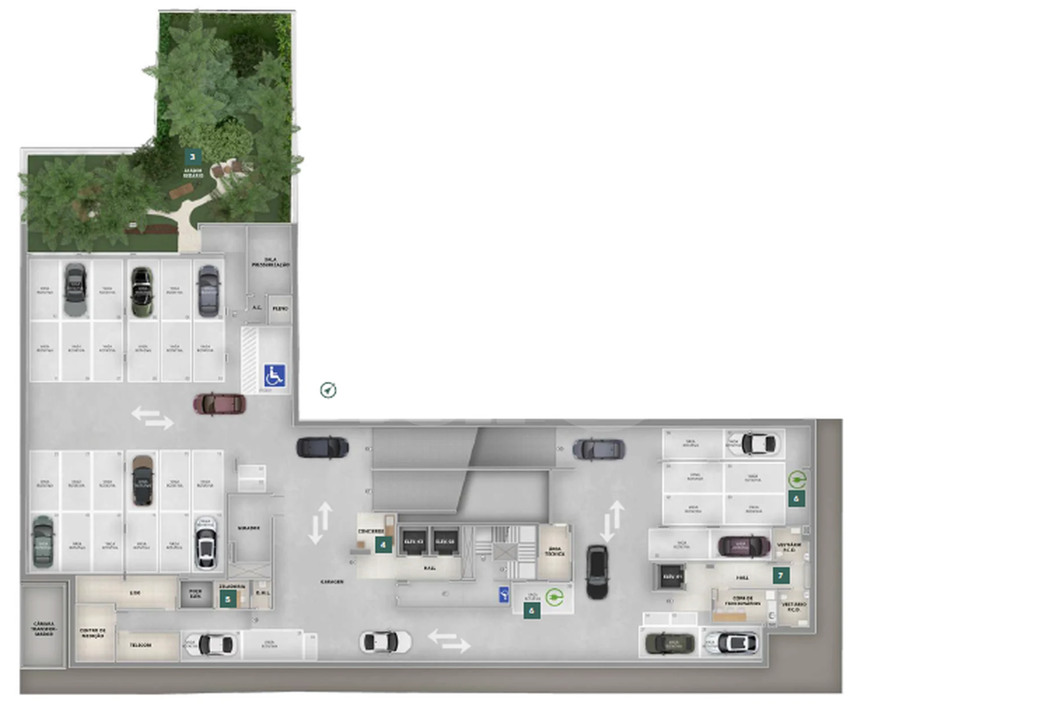 Planta — Pavimento subsolo 1