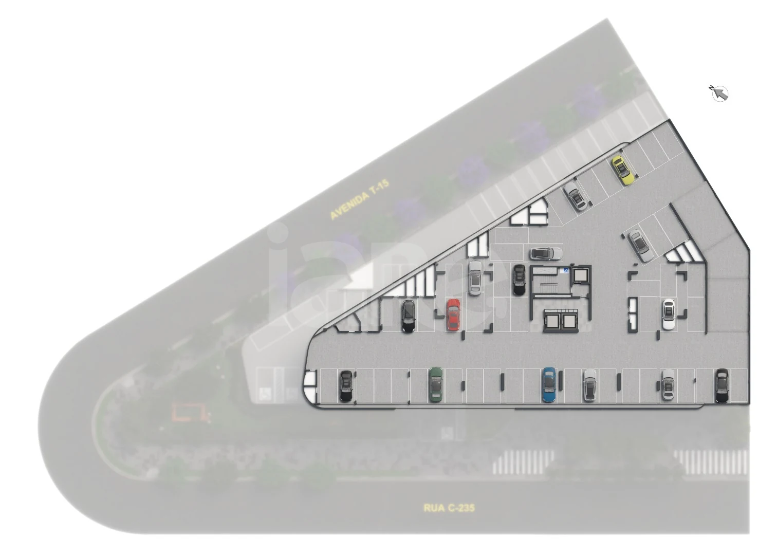 Planta — Pavimento garagem 1