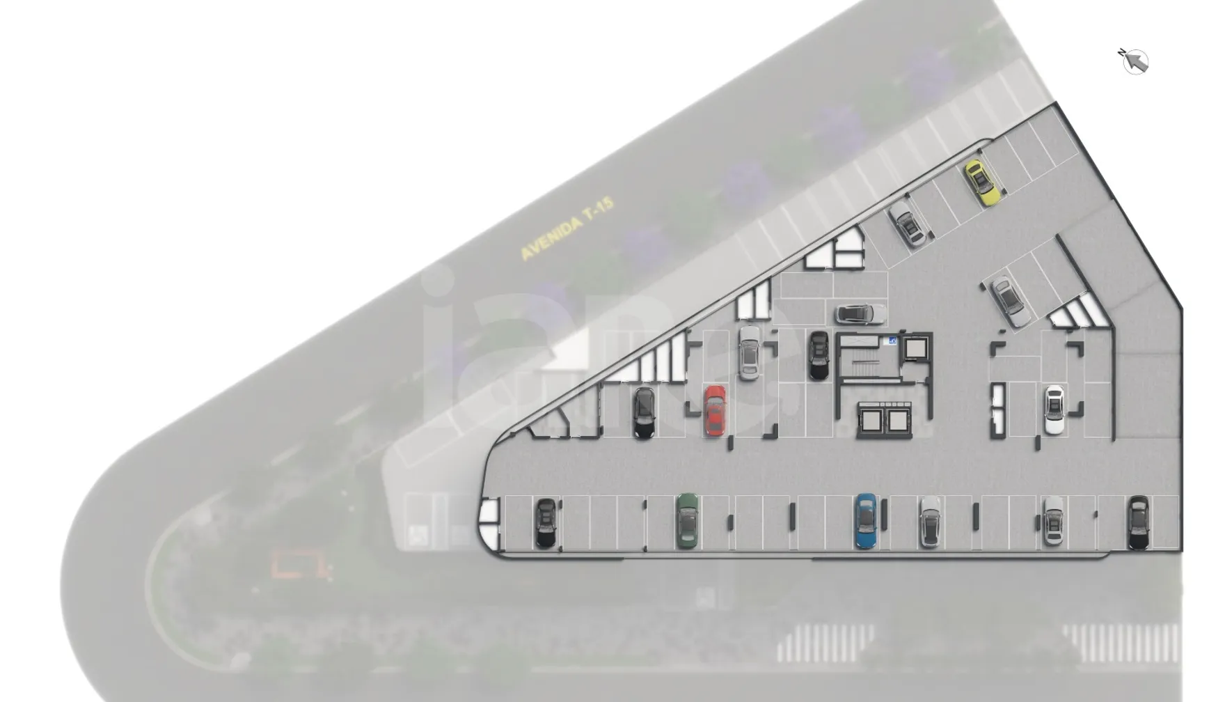 Planta — Pavimento garagem 1