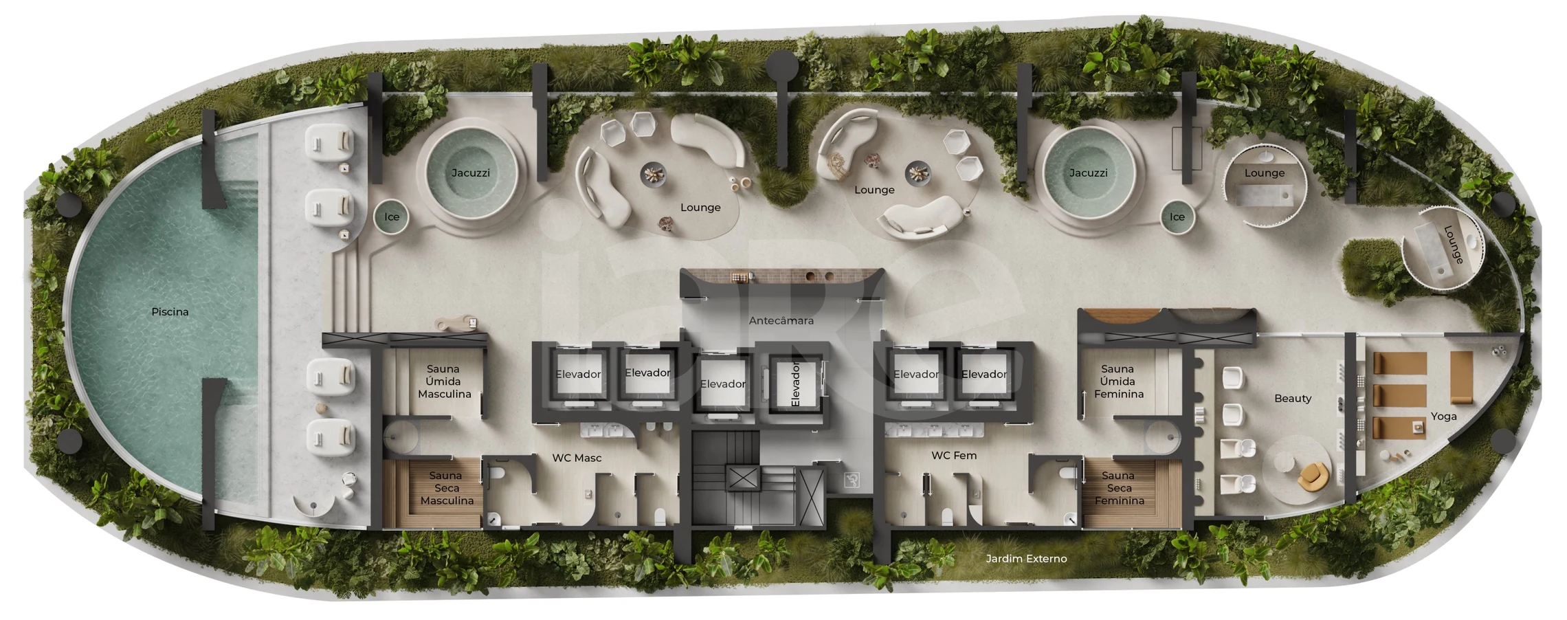 Planta — Pavimento spa suspenso