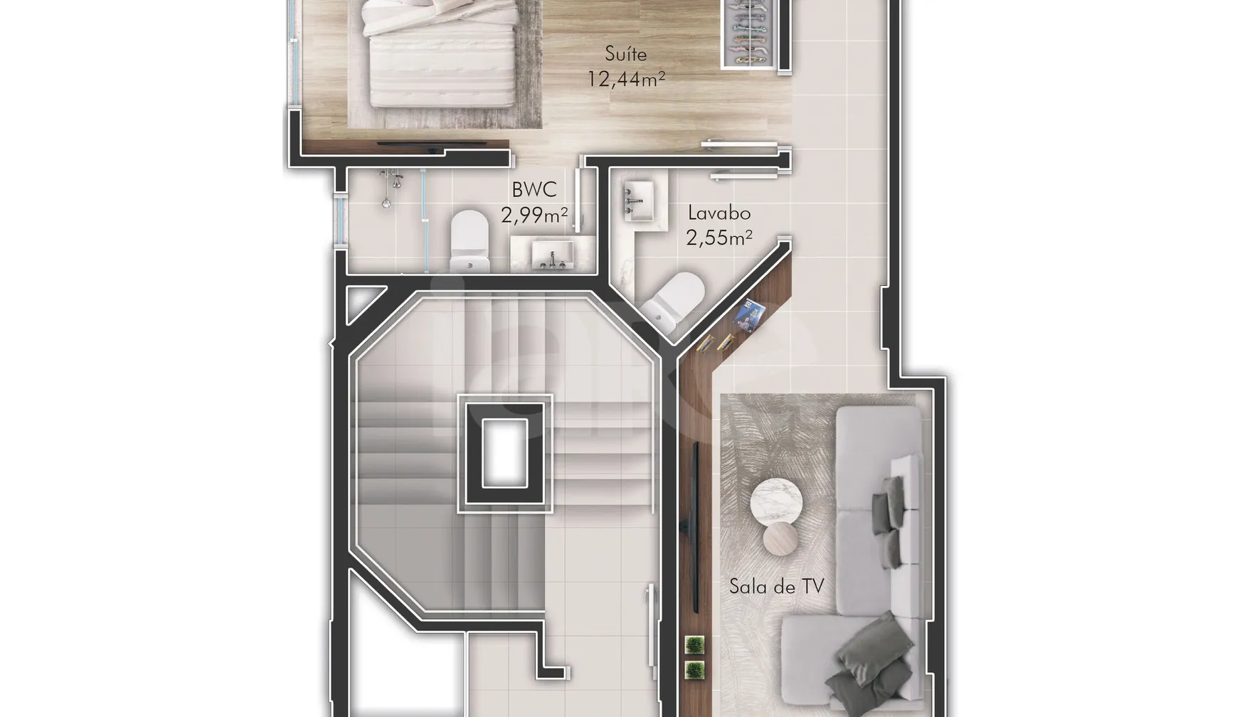 Planta — Apartamento 79 m²